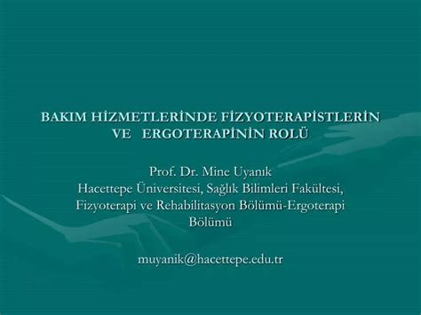 Ergoterapinin Geliştirilmesinde Teknolojinin Rolü